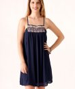 Embroidered Neckline Dress by TCEC