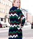 Chevron Print Long Cardigan by Vanilla Bay