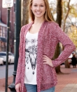 Heather Burgundy Open Cardigan by My Beloved