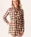 Long Sleeve Plaid Top by She and Sky