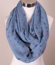 Nautical Anchor Print Infinity Scarf by Love of Fashion