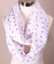 Nautical Anchor Print Infinity Scarf by Love of Fashion