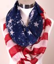 Distressed American Flag Infinity Scarf by Love of Fashion