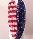 Distressed American Flag Infinity Scarf by Love of Fashion