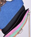 Small Tribal Print Clutch With Chain