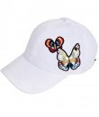 White Butterfly Baseball Cap by C.C.