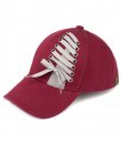 Burgundy Laced Baseball Cap by C.C.