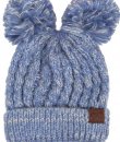 Denim Double Pom Pom Beanie by C.C.