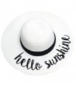 Hello Sunshine White Straw Hat by C.C.