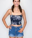 Dragon Print Crop Top by Bear Dance