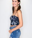 Dragon Print Crop Top by Bear Dance