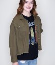 Olive Distressed Jacket by Timing