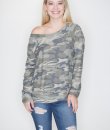 Off Shoulder Camouflage Top by Cherish