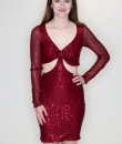 Sequin Cut Out Dress by Bear Dance