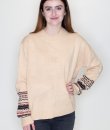 Taupe Fair Isle Sleeve Sweater by Fantastic Fawn