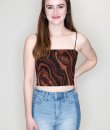 Swirl Print Crop Top by Bear Dance