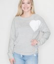 Heart Patch Sweater by Cozy Casual