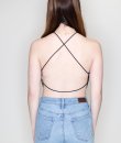 Cross Back Sequin Crop Top by Bear Dance