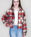 Big Pocket Plaid Jacket by Timing