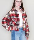 Big Pocket Plaid Jacket by Timing