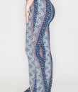 Navy Floral Print Bell Bottom Pants by Bear Dance