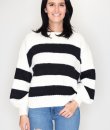 Oversized Striped Sweater by HYFVE