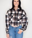 Cropped Plaid Jacket by Timing