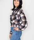 Cropped Plaid Jacket by Timing
