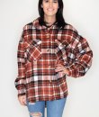 Oversized Plaid Shacket by Timing