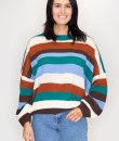 Retro Stripe Sweater by Cozy Casual