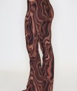 Marble Print Flared Pants by Bear Dance