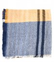 Yellow and Blue Plaid Blanket Scarf