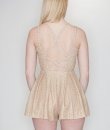 Gold Strappy Back Romper by She and Sky