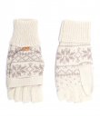 Beige Snowflake Convertible Gloves by C.C.