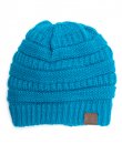 Teal Fuzzy Lining Beanie by C.C.