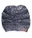 Black Metallic Knit Beanie by C.C.