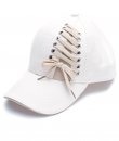 Beige Laced Baseball Cap by C.C.