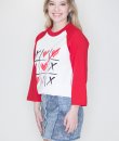 Tic Tac Toe Love Raglan by Caramelo Trend