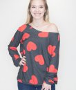 Off Shoulder Heart Top by Fantastic Fawn