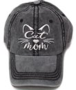 Cat Mom Vintage Baseball Cap by KBETHOS