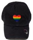 Black Pride Heart Vintage Dad Hat