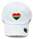 Light Denim Pride Heart Vintage Dad Hat by KBETHOS