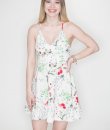 Floral Crossed Back Skater Dress by Blue Blush