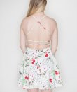 Floral Crossed Back Skater Dress by Blue Blush