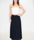 Smocked Waist Maxi Skirt by La Miel