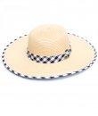 Gingham Straw Hat by C.C.