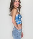 Daisy Print Tube Top by Bear Dance