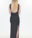 Ruched Striped Midi Dress by Cherish