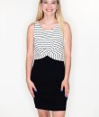 Twist Front Striped Dress by Cherish