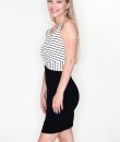 Twist Front Striped Dress by Cherish